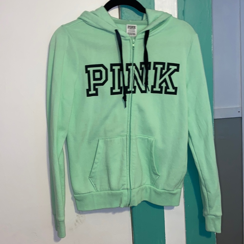 Pink zip up sweatshirt